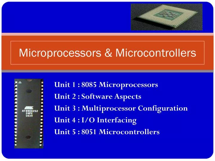 microprocessors microcontrollers