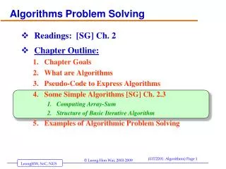Algorithms Problem Solving