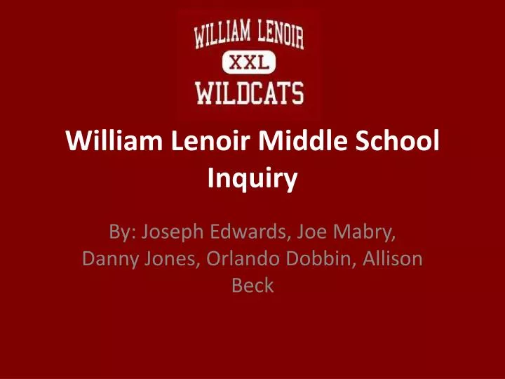 william lenoir middle school inquiry