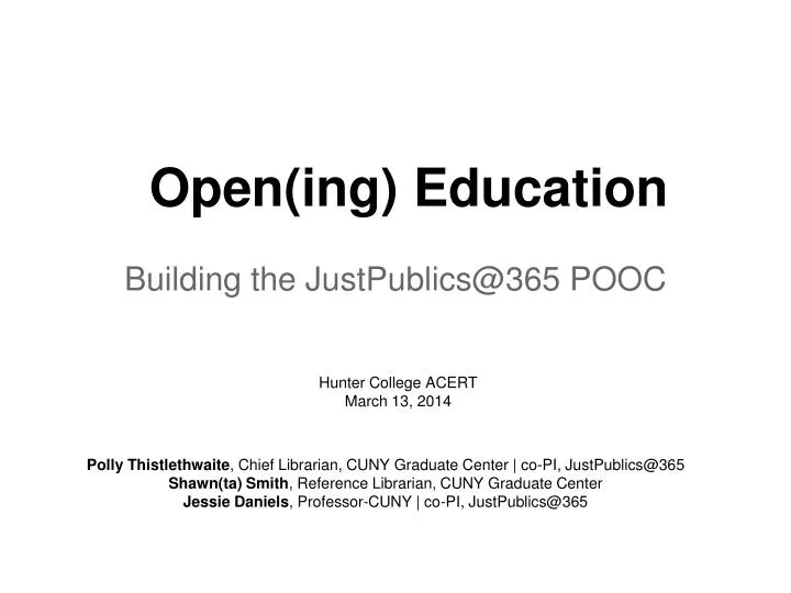 open ing education