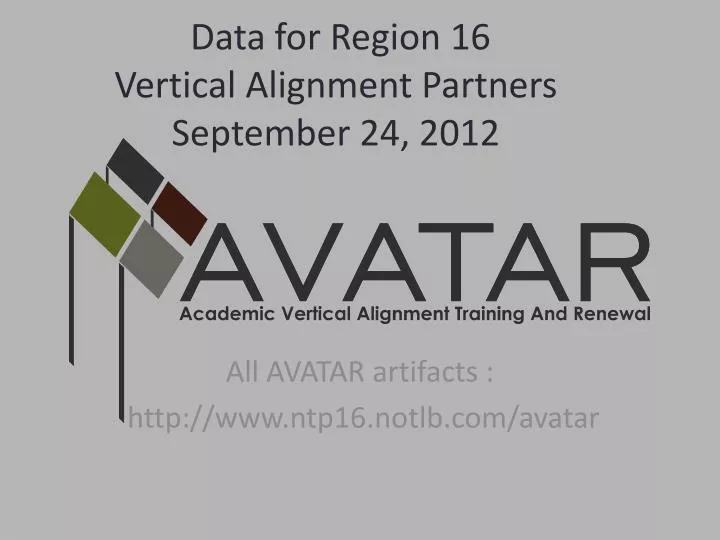 data for region 16 vertical alignment partners september 24 2012