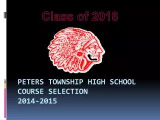 Peters Township High School Course selection 2014-2015