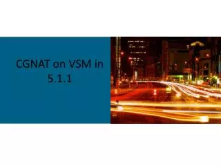 CGNAT on VSM in 5.1.1