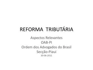 reforma tribut ria