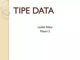tipe data