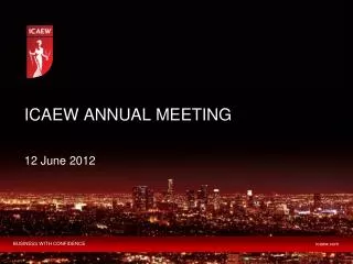 ICAEW ANNUAL MEETING