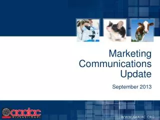Marketing Communications Update
