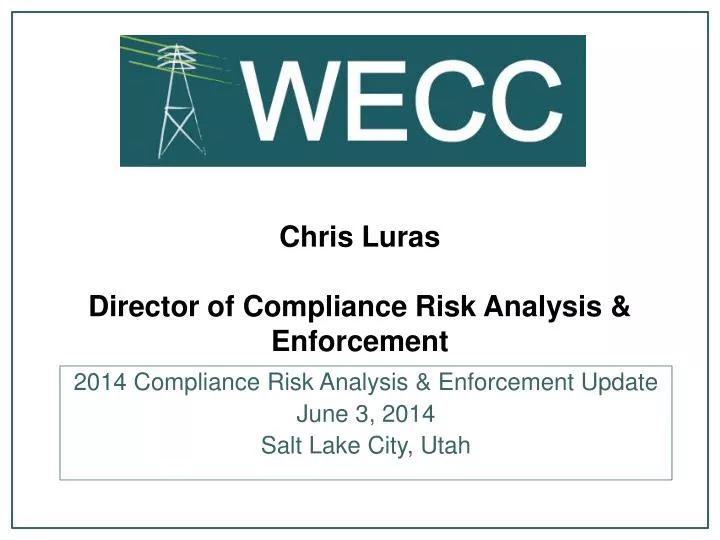 chris luras director of compliance risk analysis enforcement