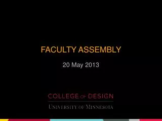 Faculty assembly