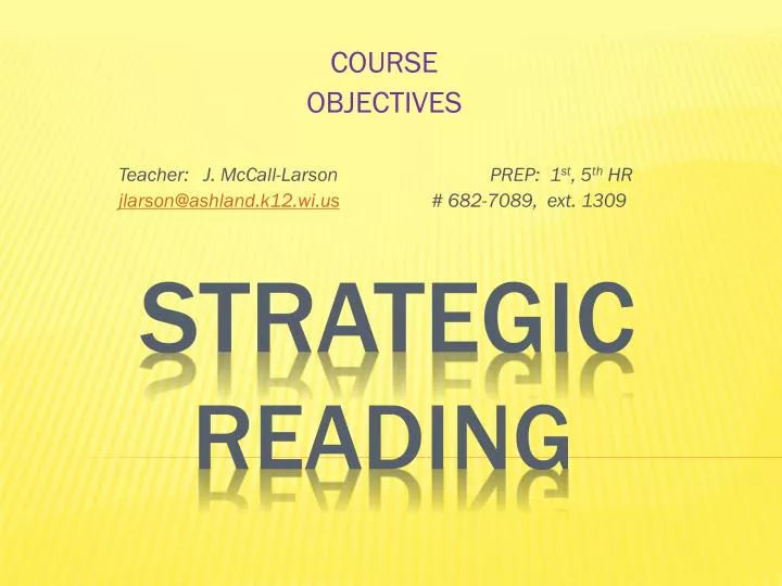 strategic reading