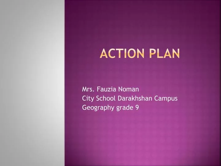 action plan