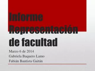 informe representaci n de facultad