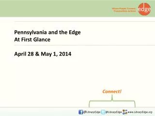 Pennsylvania and the Edge At First Glance April 28 &amp; May 1, 2014