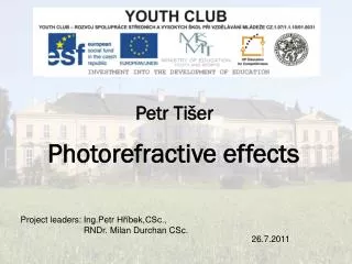 Photorefractive effects