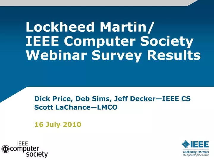 lockheed martin ieee computer society webinar survey results