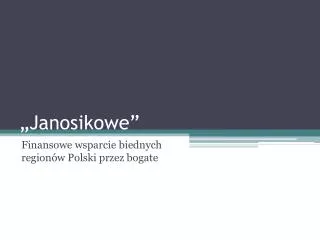 janosikowe