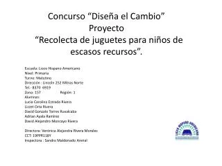 concurso dise a el cambio proyecto recolecta de juguetes para ni os de escasos recursos