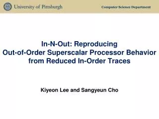 In-N-Out: Reproducing Out-of-Order Superscalar Processor Behavior from Reduced In-Order Traces