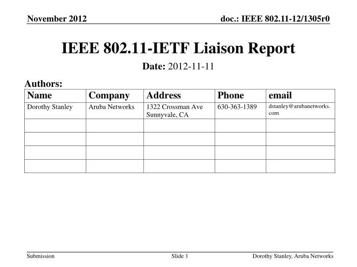 ieee 802 11 ietf liaison report