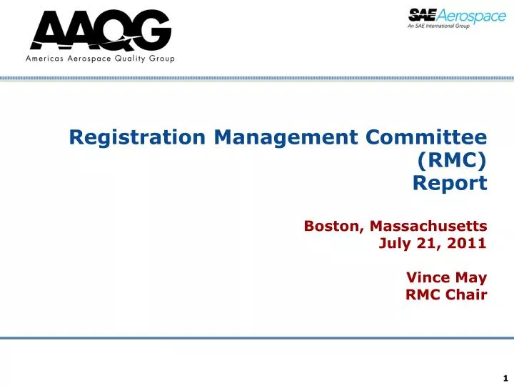 registration management committee rmc report