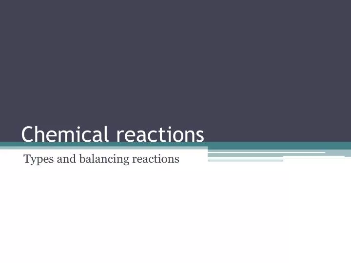 chemical reactions