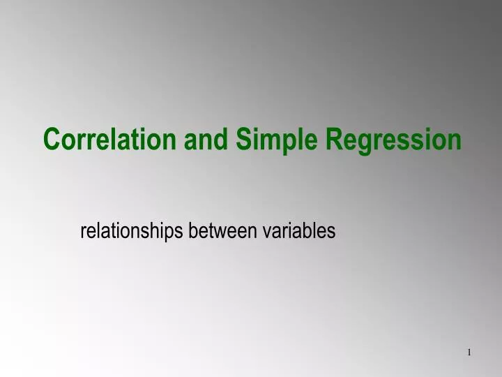 Ppt Correlation And Simple Regression Powerpoint Presentation Free Download Id3252270