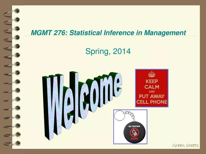 mgmt 276 statistical inference in management spring 2014