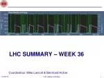 LHC summary – week 36 - slide 1