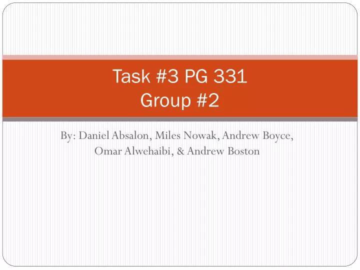 task 3 pg 331 group 2