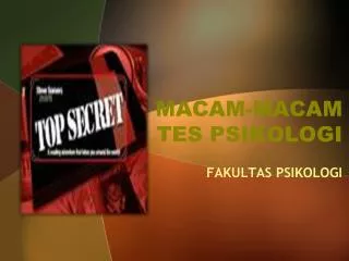 macam macam tes psikologi