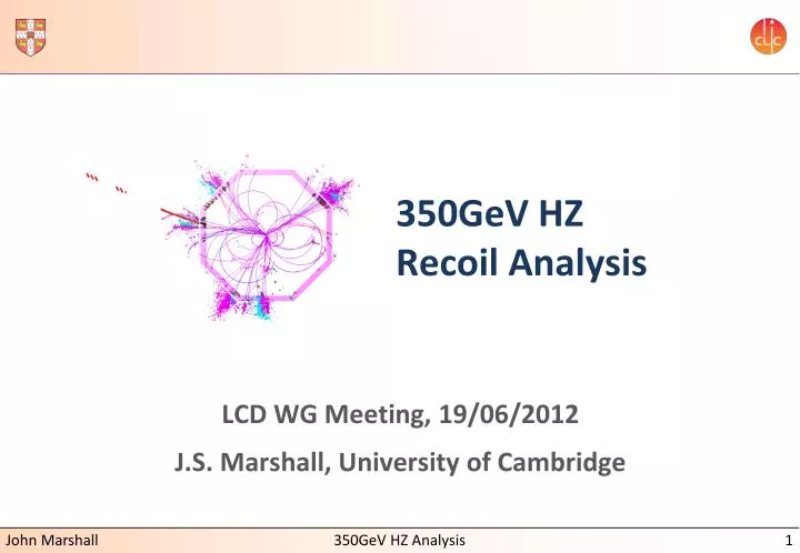 350gev hz recoil analysis