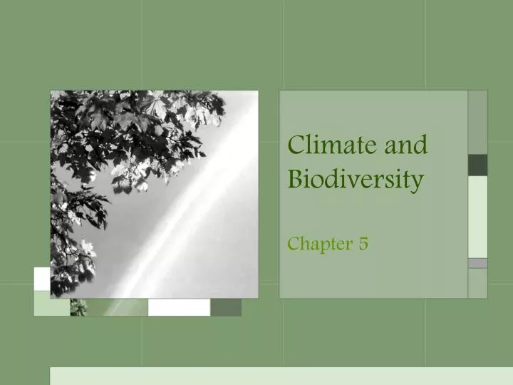 climate and biodiversity