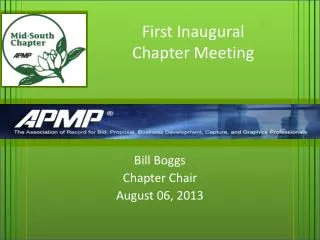First Inaugural Chapter Meeting