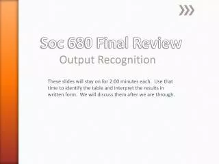 Soc 680 Final Review