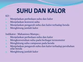 suhu dan kalor