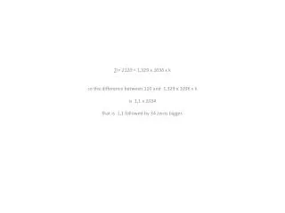 ? i = 2120 = 1,329 x 1036 x k so the difference between 120 and 1,329 x 1036 x k