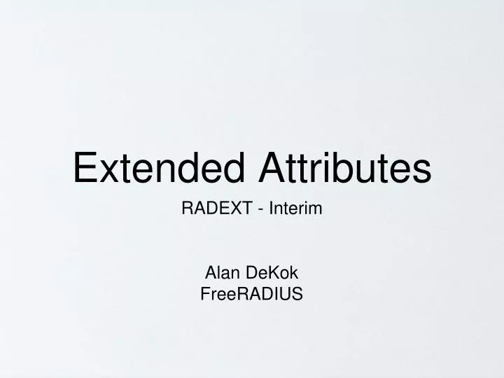 extended attributes