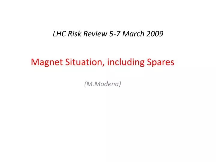 lhc risk review 5 7 march 2009