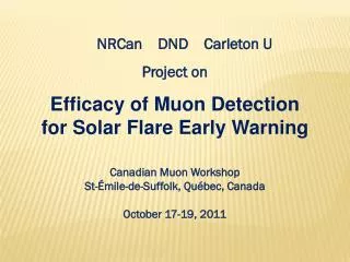 Efficacy of Muon Detection for Solar Flare Early Warning