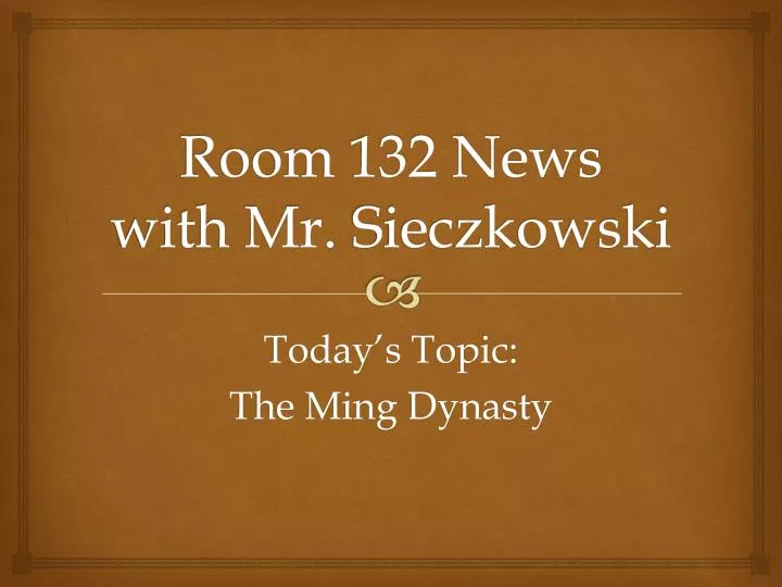 room 132 news with mr sieczkowski