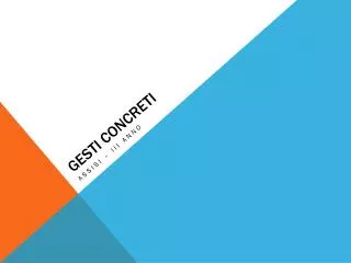 gesti concreti