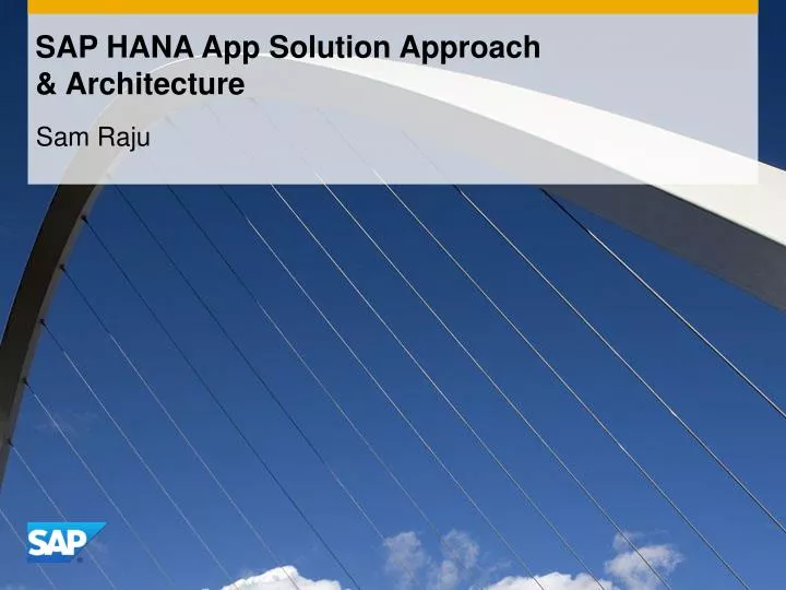 sap hana app solution approach architecture
