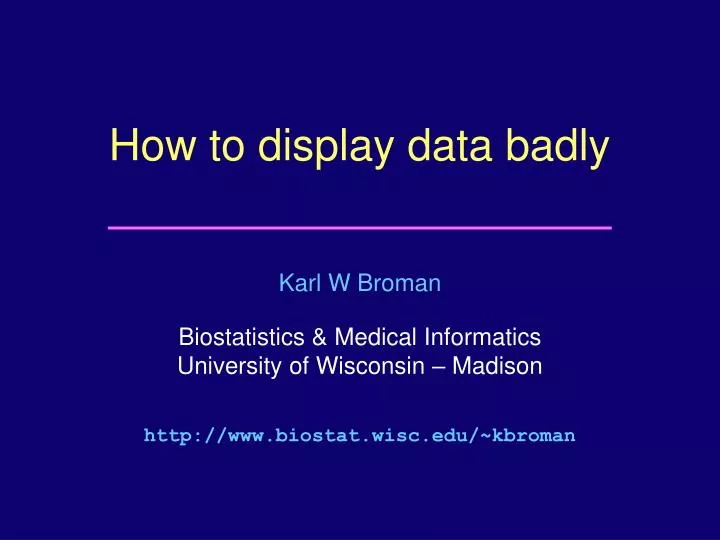 how to display data badly