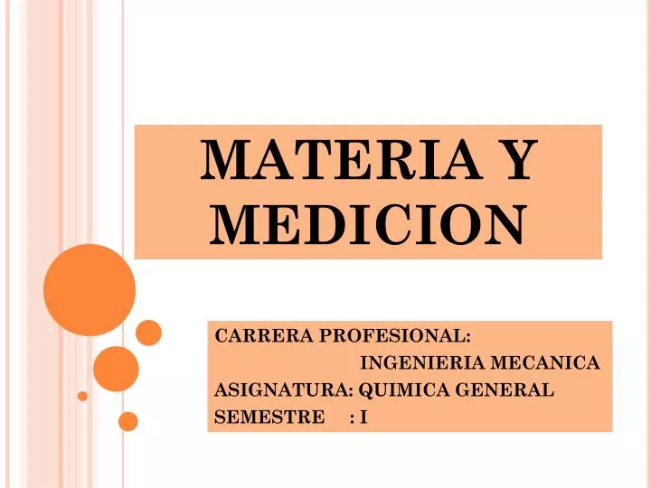 materia y medicion