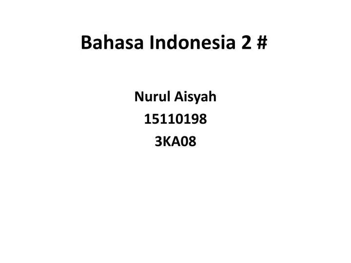 bahasa indonesia 2