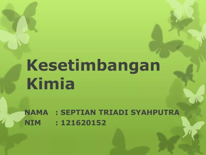 kesetimbangan kimia