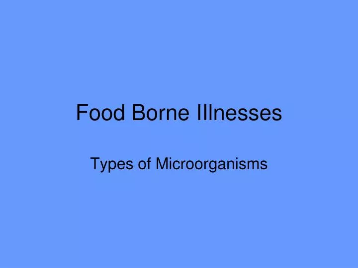 food borne iilnesses