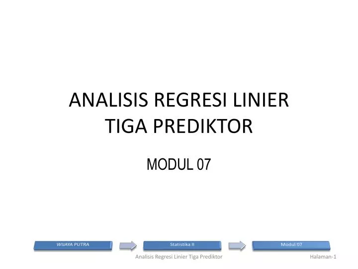 analisis regresi linier tiga prediktor