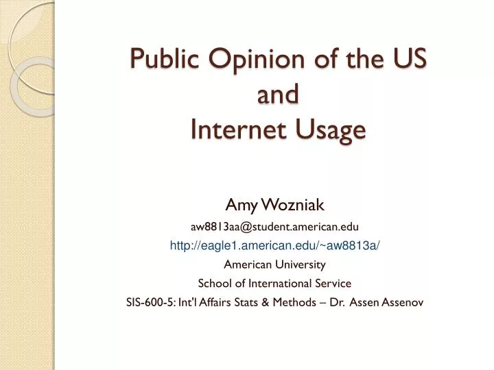 public opinion of the us and internet usage