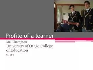 Profile of a learner